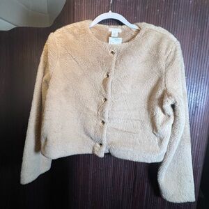 H&M Cream Teddy Jacket